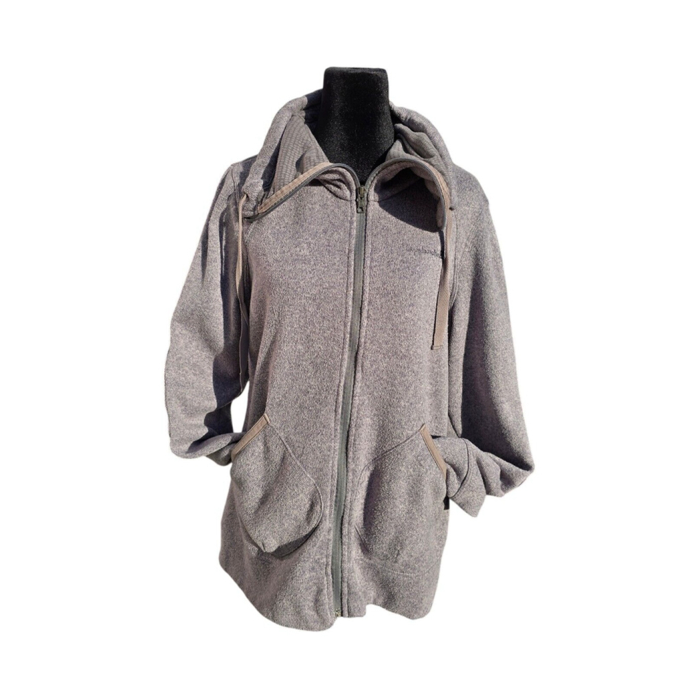 Avalanche Outdoor Women's Size Large Sweater Jacket Light Gray High Collar